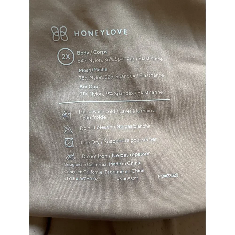Honeylove‎ Liftwear Cami Sand Nude Beige Shapewear 2X